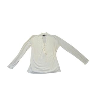 Talbots cream lightweight wrap sweater/top, L. EUC.